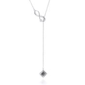 Lariat Infinity Necklace with Nano Bible [Sterling Silver]