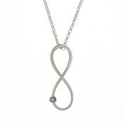 Infinity Birthstone Necklace [Sterling Silver]