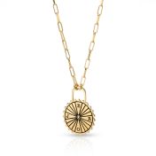 Compass Initials Diamond Necklace [18K Gold Plated]