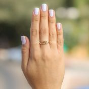 3D Initial Ring [Gold Plated]