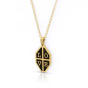 Cherished Shield Initial Necklace [18K Gold Vermeil]