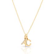 Talisa Initials Necklace with Crystals [18K Gold Plated]