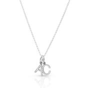 Talisa Initials Necklace with Crystals [Sterling Silver]
