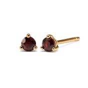 January Garnet Birthstone Earrings [14 Karat Gold]