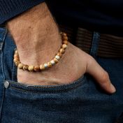 Bracelet Jaspe avec Prénoms pour Homme