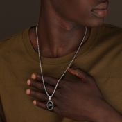 Jayden Onyx Men Name Necklace