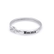 Ties Of Heart Name Ring [Sterling Silver]