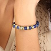 Family Tree Diamond Name Bracelet - Lapis Lazuli [18K Gold Vermeil]