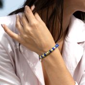 Family Tree Women Name Bracelet With Lapis Lazuli Stones [18K Gold Vermeil]
