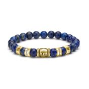 Family Tree Women Name Bracelet With Lapis Lazuli Stones [18K Gold Vermeil]