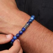 Lapis Lazuli Hamsa Men Bracelet