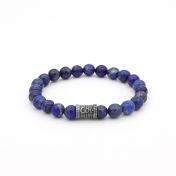 Bracelet Lapis Lazuli avec Om pour Homme
