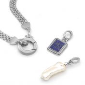 Emma Circle Necklace [Sterling Silver] - with Charms