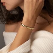 Bracelet à Initiales Mia Tennis Carré avec Diamants [Vermeil 18ct]