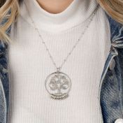Big Family Tree Name Necklace [Sterling Silver]
