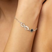 Lariat Infinity Bracelet with Nano Bible [Sterling Silver] 