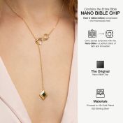 Lariat Infinity Necklace with Nano Bible [18K Gold Vermeil]