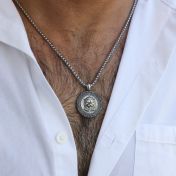 Collana da Uomo Cuor di Leone con Nome - Argento 925