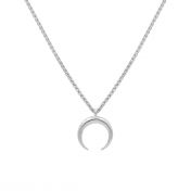 Lucky Double Horn Necklace [Sterling Silver]