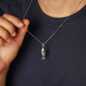 Lucky Fish Necklace for Men [Sterling Silver]