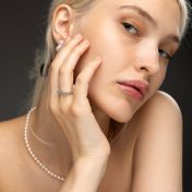 Lumina Verlobungsring mit einem Diamanten [Sterlingsilber]