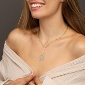 Precious Spot Map Link Chain Necklace [Sterling Silver]