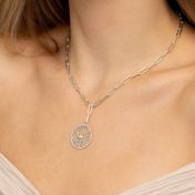 Precious Spot Map Link Chain Necklace [Sterling Silver]