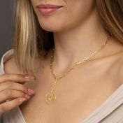 Ties of Heart Map Link Chain Necklace [18K Gold Plated]