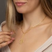 Herzensbindungen Karten Kette [750er Gold Vermeil]