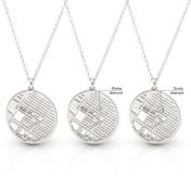 Herinneringen Cirkel Kaart Ketting [Sterling Zilver]