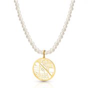 Precious Spot Map Necklace with Pearls [18K Gold Plated]