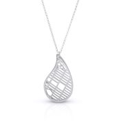 Threads Of Life Map Necklace [14 Karat White Gold]