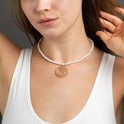 Precious Spot Map Necklace with Pearls [18K Gold Plated]