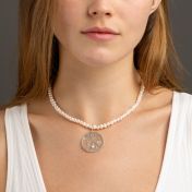 Precious Spot Map Necklace with Pearls [Sterling Silver]