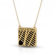 Enchanted Map Statement Silhouette Necklace [18K Gold Plated]