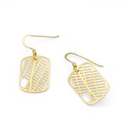 Map Tag Earrings [18K Gold Plated]