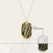 Map Tag Silhouette Necklace [18K Gold Vermeil]