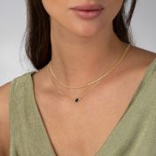 Maria Halskette mit Nano-Bibel [750er Gold Vermeil]