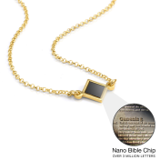 Maria Halskette mit Nano-Bibel [750er Gold Vermeil]