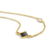Maria Diamond Necklace with Nano Bible [18K Gold Plated]