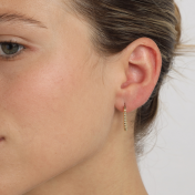 Medium Beaded Hoop Earrings [18K Gold Vermeil]