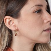Thick Hoop Earrings [Medium]