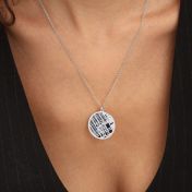 Precious Spot Silhouette Map Necklace [Sterling Silver]