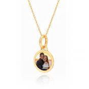 Memories Circle Photo Necklace [18K Gold Vermeil]