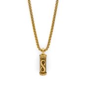 Collana Infinity con nome a barre per uomo - Placcata oro 18 carati 