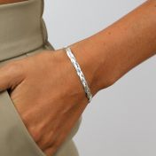 Mia Braided Herringbone Bracelet [Sterling Silver]