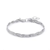 Mia Braided Herringbone Bracelet [Sterling Silver]