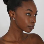 Mia Pearl Earrings With Crystal [Sterling Silver]