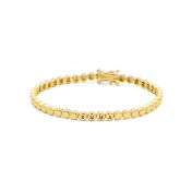 Mia Tennis-Armband mit Initialen [750er Gold Vermeil]
