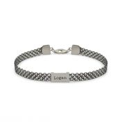 Milan Name Bracelet - Dark Sterling Silver